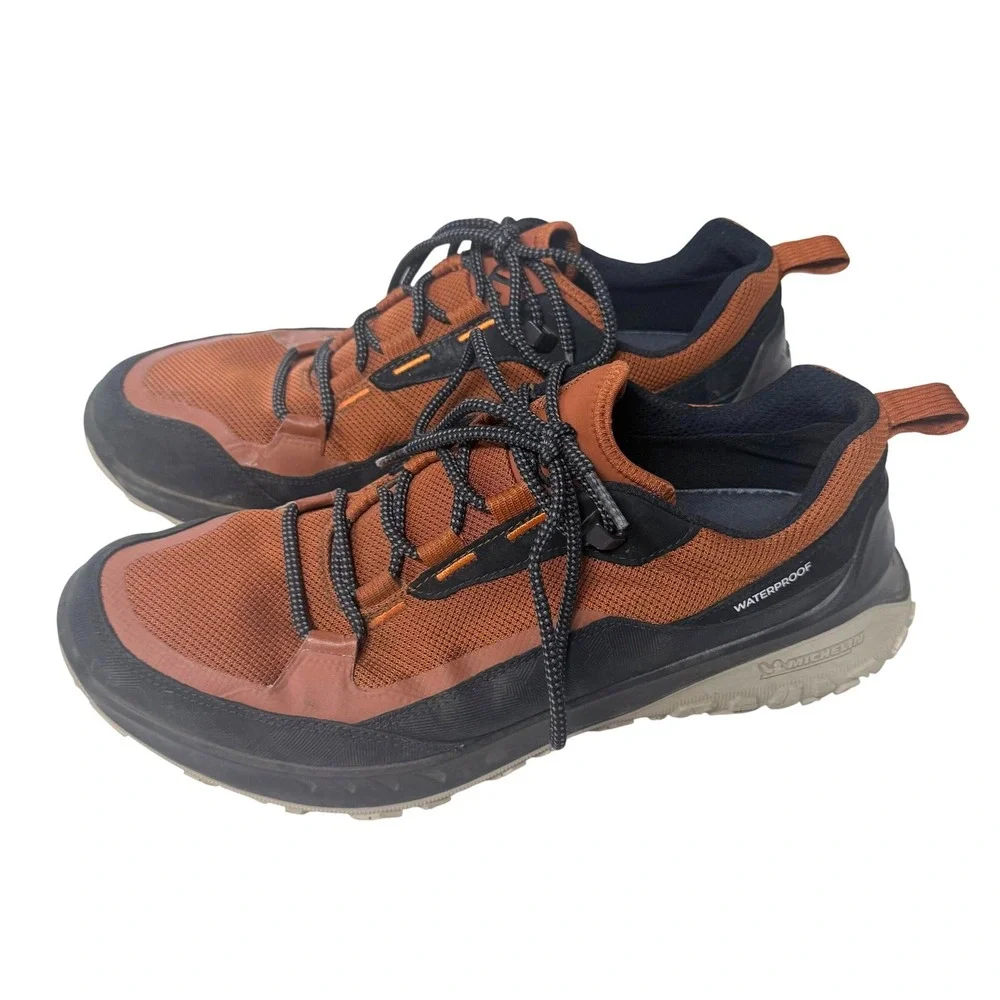 ECCO ULT-TRN Waterproof Hiking Shoes Mens 10-10.5 Brown Black Michelin Sole 44